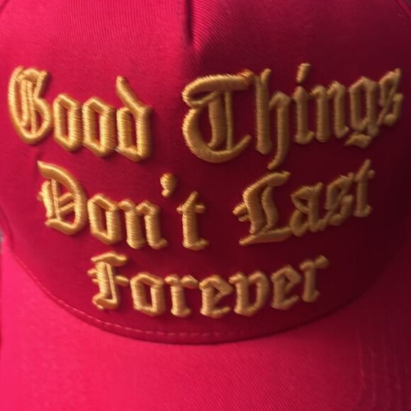 YTS Good Things Don\'t Last Forever Snapback Hat-Red main image 5